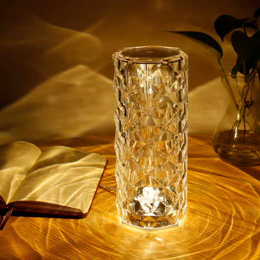 16 Color Changing Rose Crystal Diamond Table Lamp